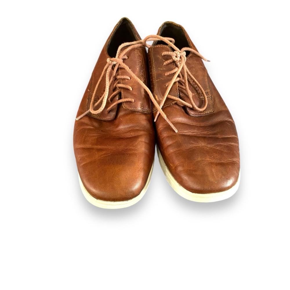 Timberland Leather Plain Square Toe Brogue Oxford Franklin Park Brown 10.5